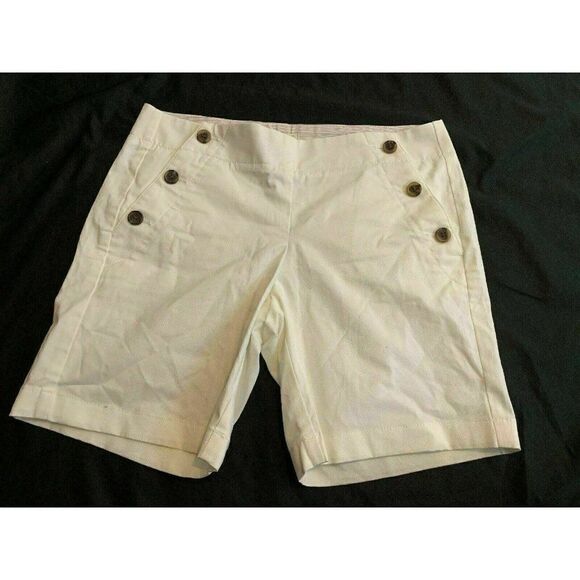 J Crew Womens Solid White Cotton Spandex Shorts 2 - Picture 1 of 6